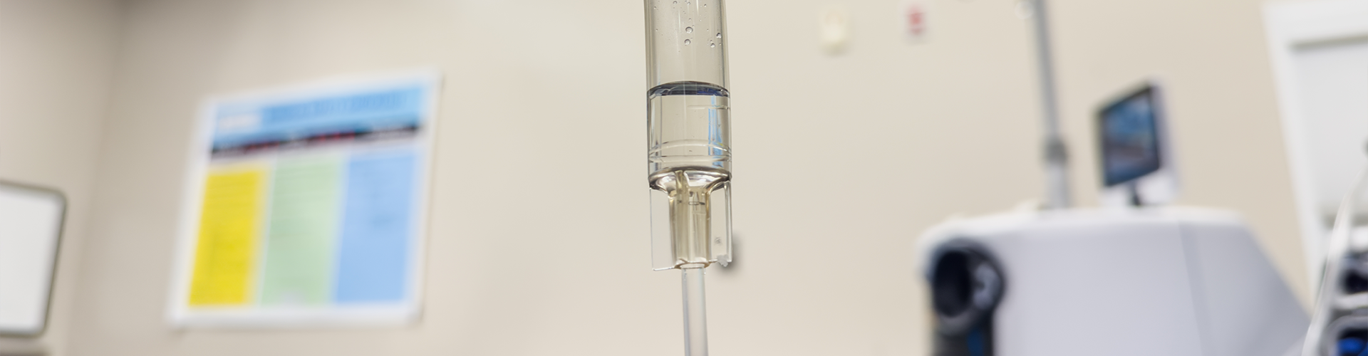 IV drip in dental office.