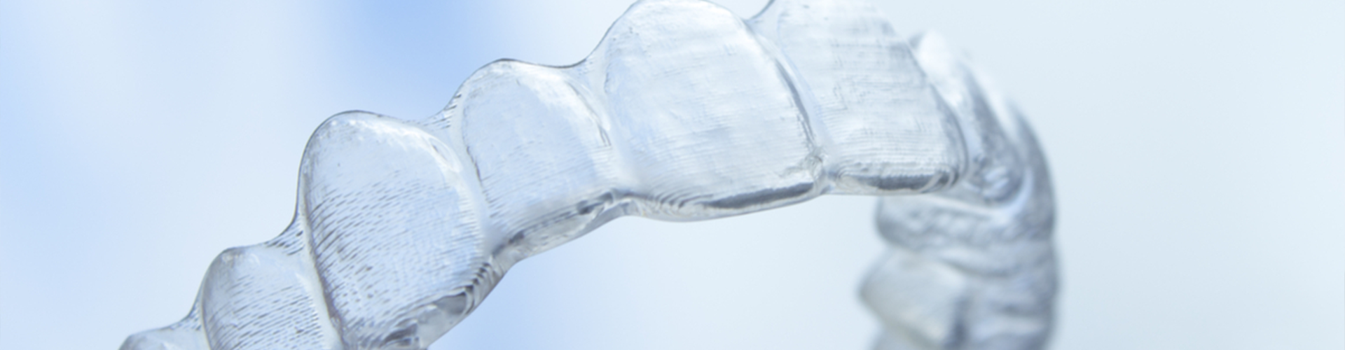 close up of clear aligner