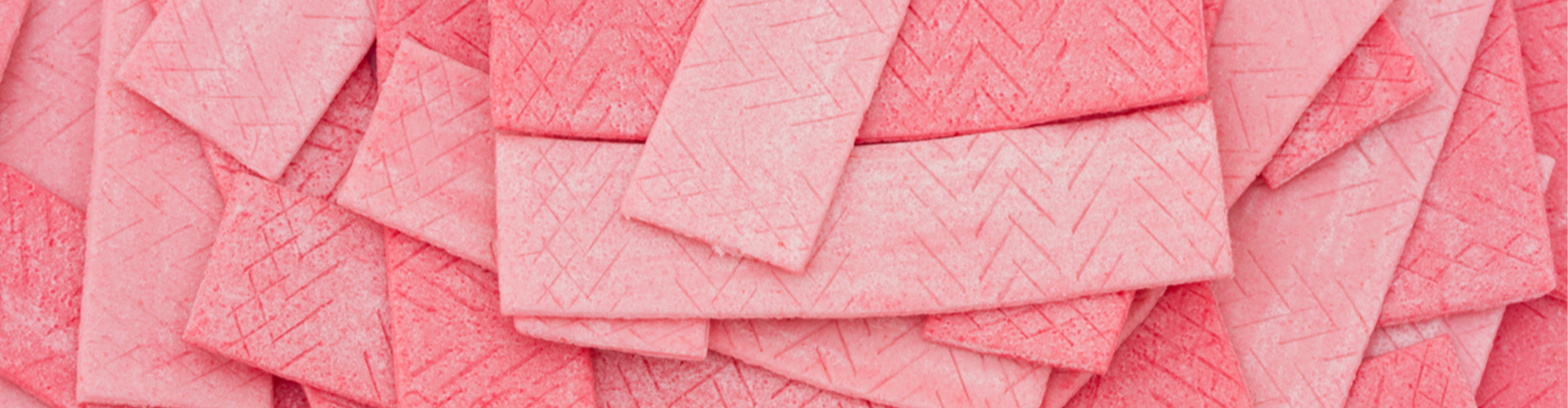 pink chewing gum